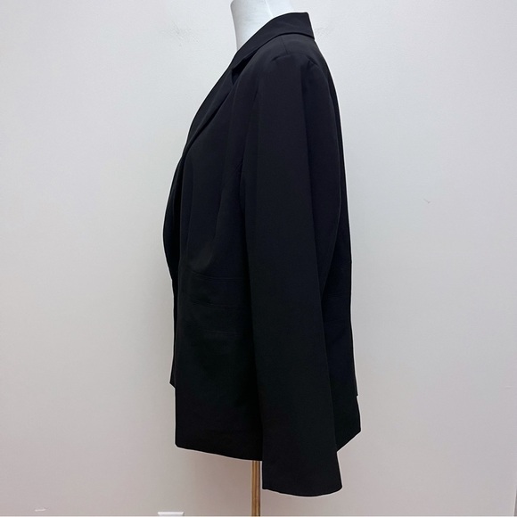 Emaline Woman Black Single Button Lapel Tapered Waist Blazer Women’s Size 18 - Picture 5 of 12